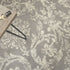 2' X 4' Gray Damask Power Loom Area Rug